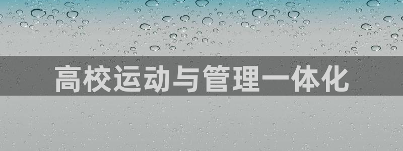 必一体育app平台下载：高校运动与管理一体化