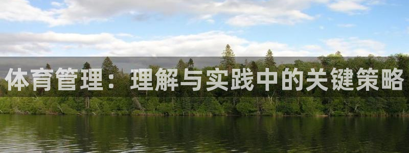 必一体育sport下载：体育管理：理解与实践中的关键策略